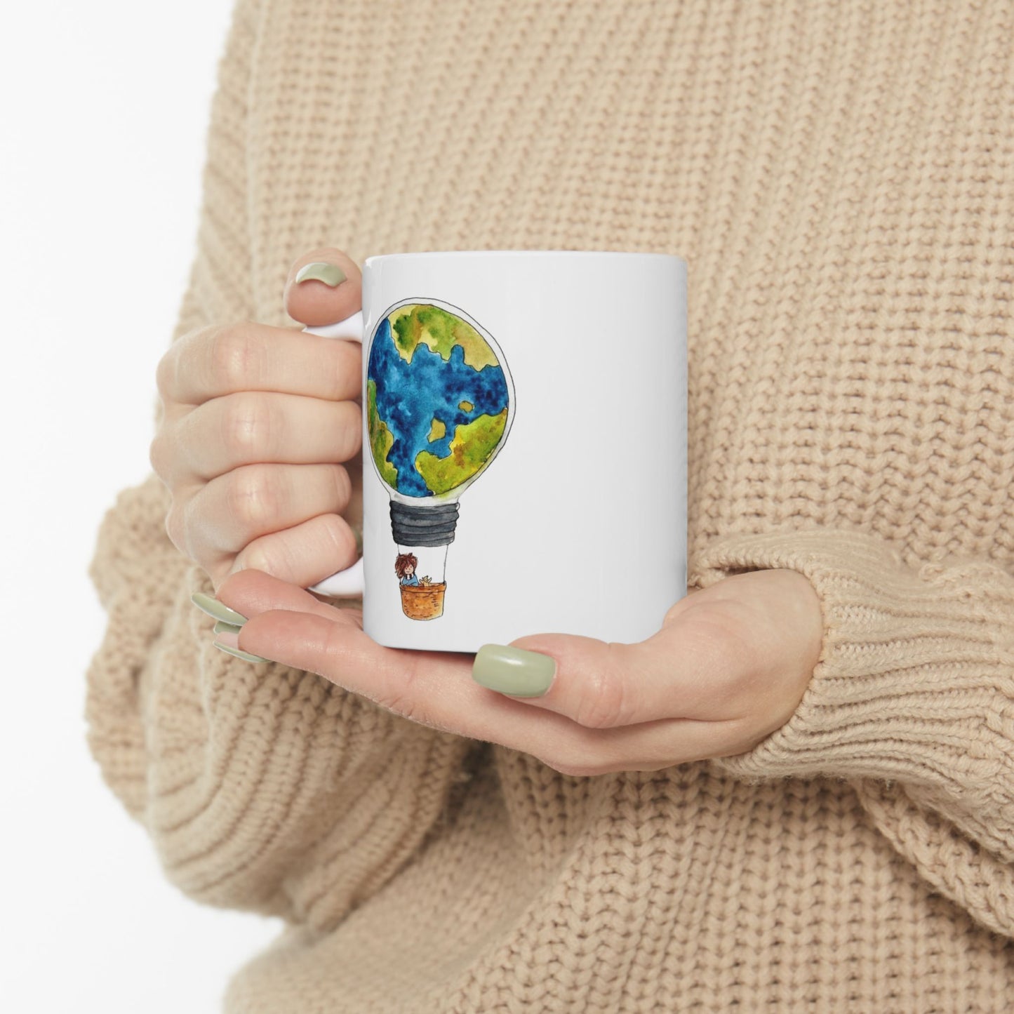Dünya Balonu Seyahat ve Macera Temalı Kupa Bardak - YSS-MUG-0001