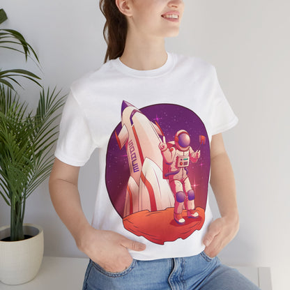 Astronot ve Roket Baskılı Tişört YSS-TS-0001