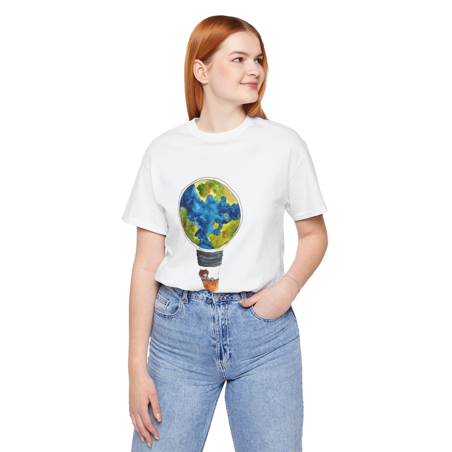 Dünya Balonu ve Çocuk İllüstrasyonlu Tişört YSS-TS-0002