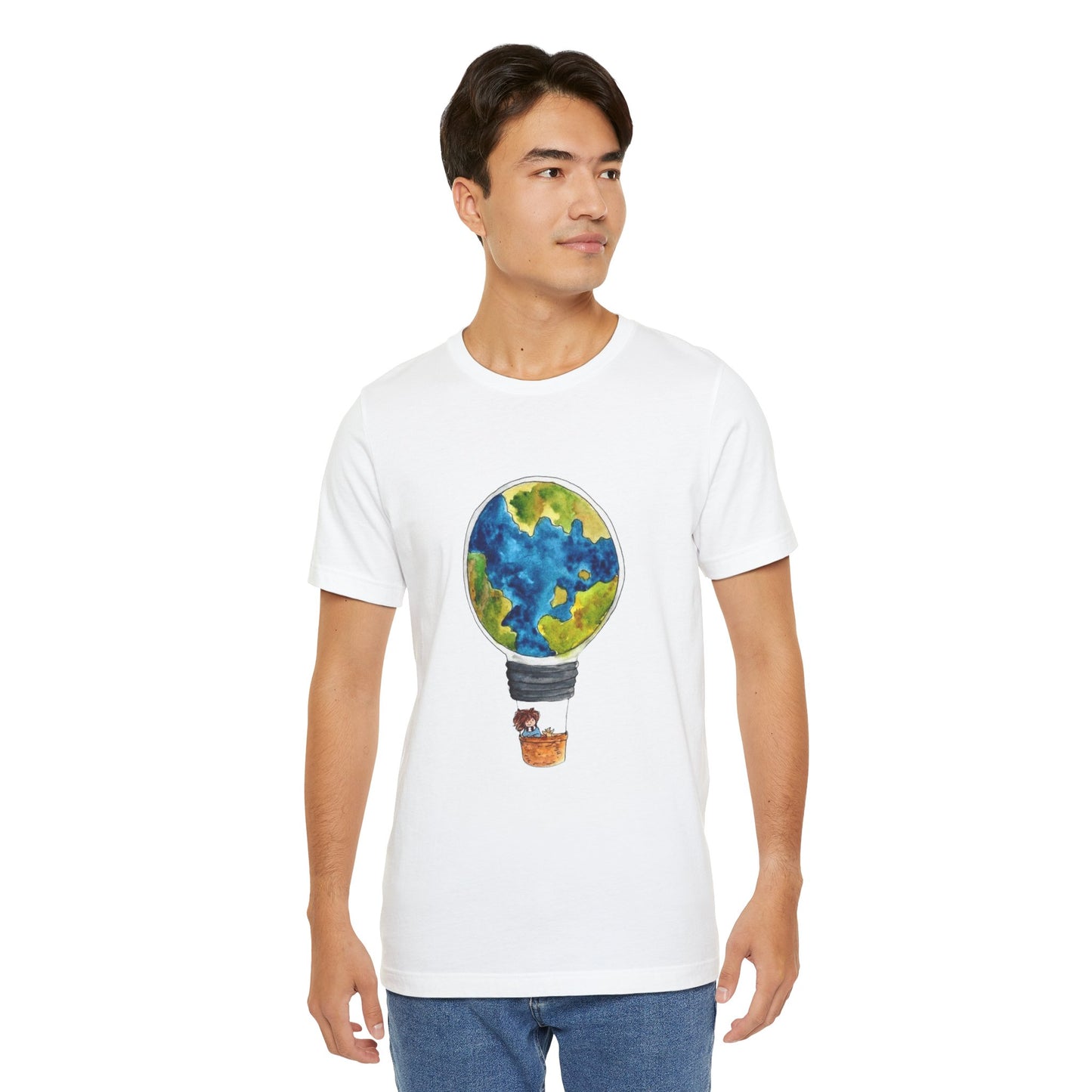 Dünya Balonu ve Çocuk İllüstrasyonlu Tişört YSS-TS-0002