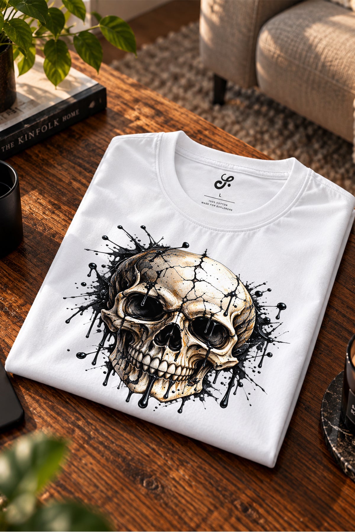 Cracked Skull Oversize Tişört
