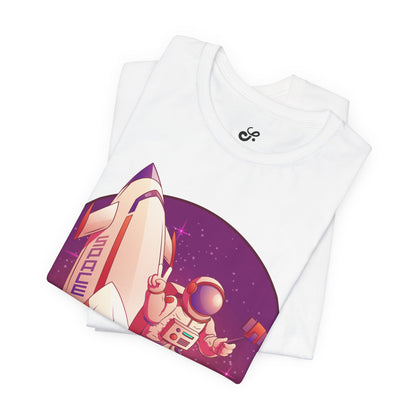 Astronot ve Roket Baskılı Tişört YSS-TS-0001