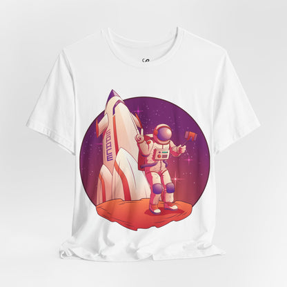 Astronot ve Roket Baskılı Tişört YSS-TS-0001