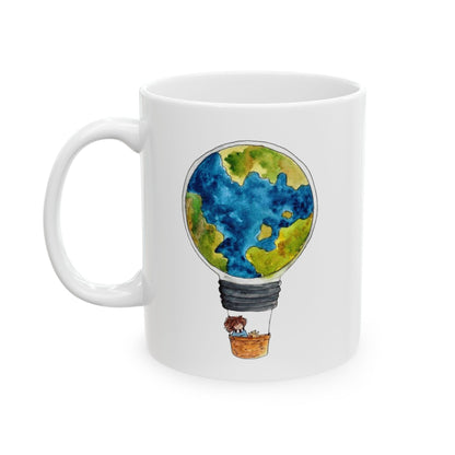 Dünya Balonu Seyahat ve Macera Temalı Kupa Bardak - YSS-MUG-0001