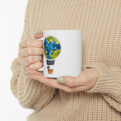 Dünya Balonu Seyahat ve Macera Temalı Kupa Bardak - YSS-MUG-0001