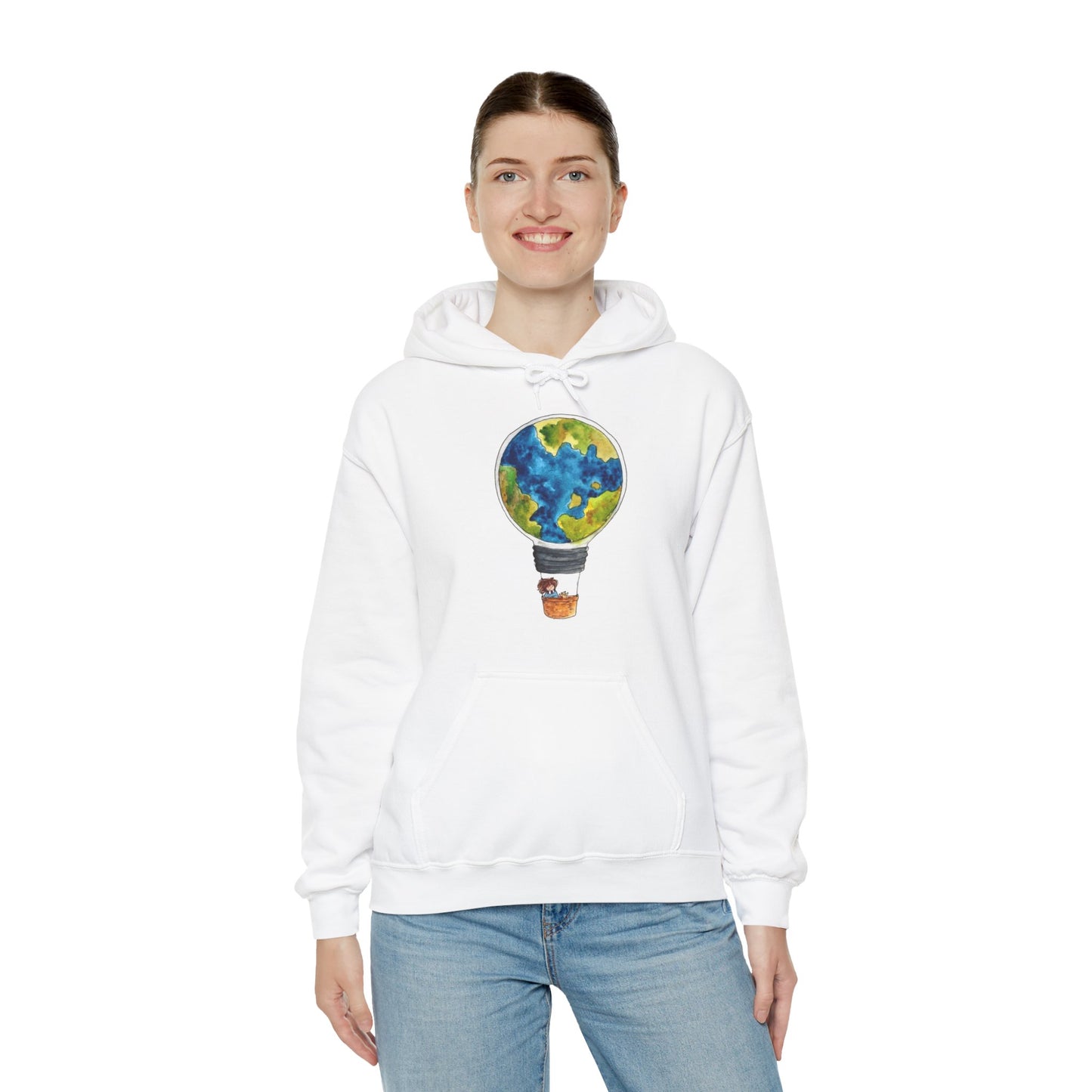 Dünya Balonu Seyahat ve Macera Temalı Oversize Sweatshirt - YSS-SW-0001