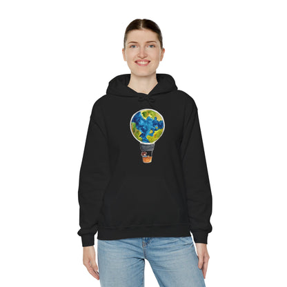 Dünya Balonu Seyahat ve Macera Temalı Oversize Sweatshirt - YSS-SW-0001