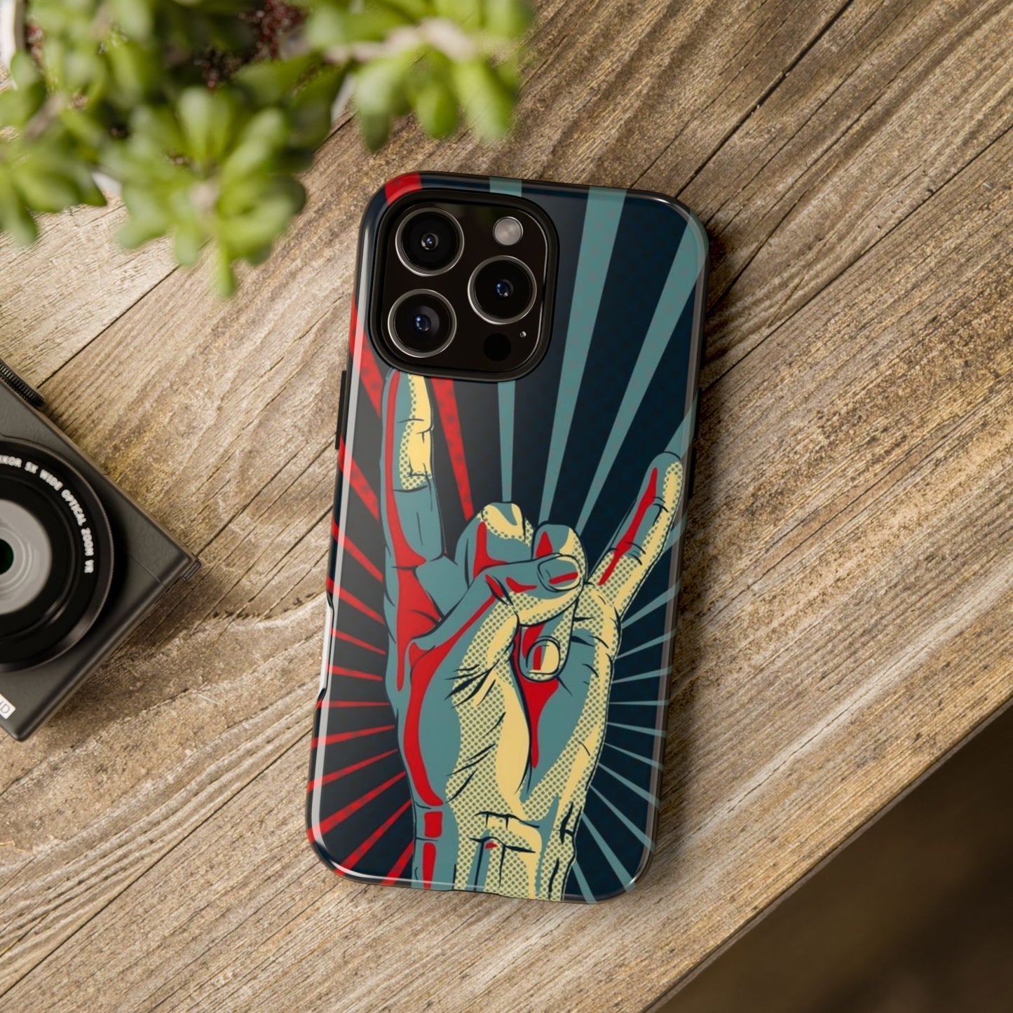 Pop Art El Baskılı Retro Telefon Kılıfı - YSS-KLF-0001