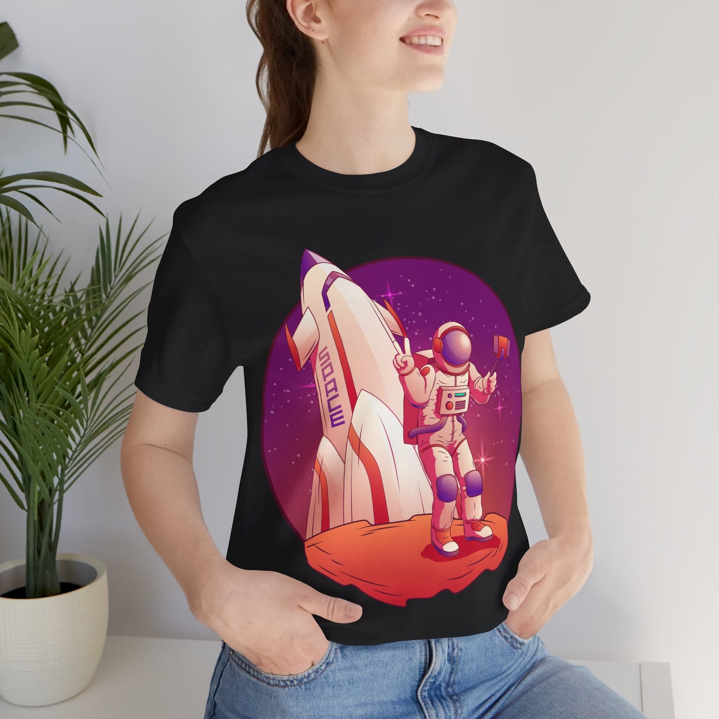 Astronot ve Roket Baskılı Tişört YSS-TS-0001