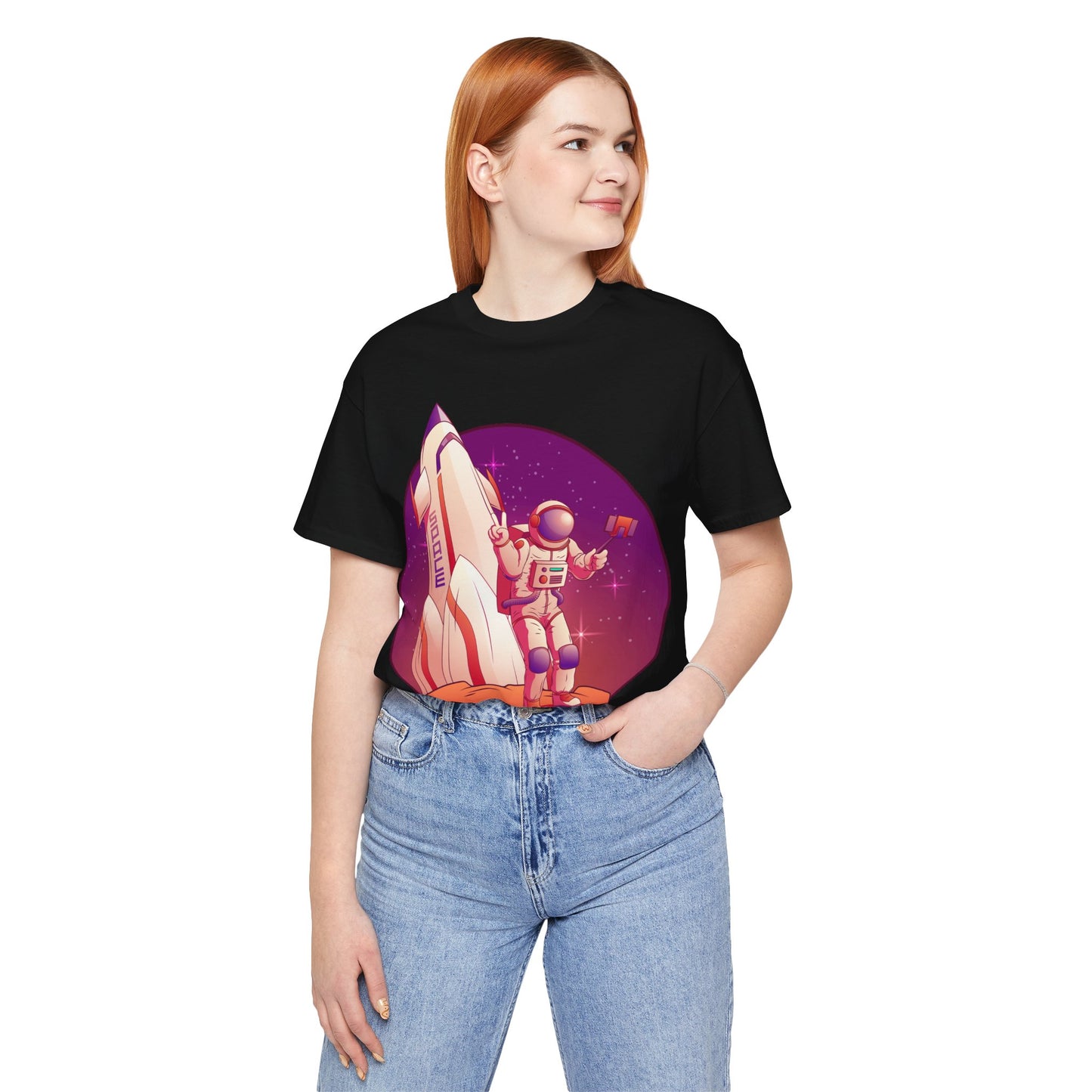 Astronot ve Roket Baskılı Tişört YSS-TS-0001