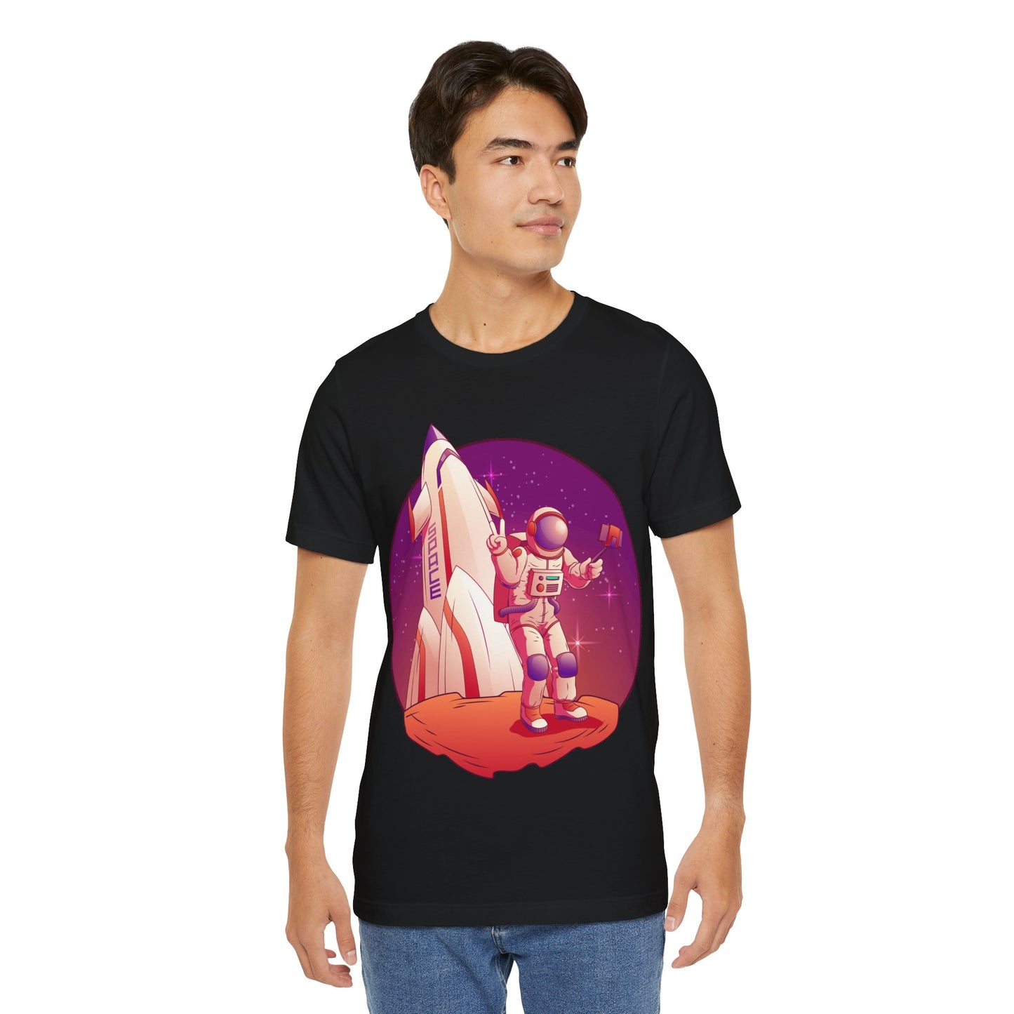 Astronot ve Roket Baskılı Tişört YSS-TS-0001
