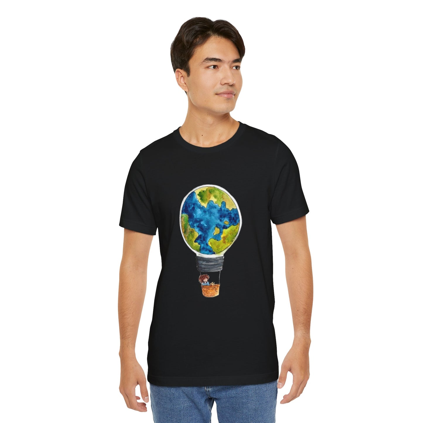 Dünya Balonu ve Çocuk İllüstrasyonlu Tişört YSS-TS-0002