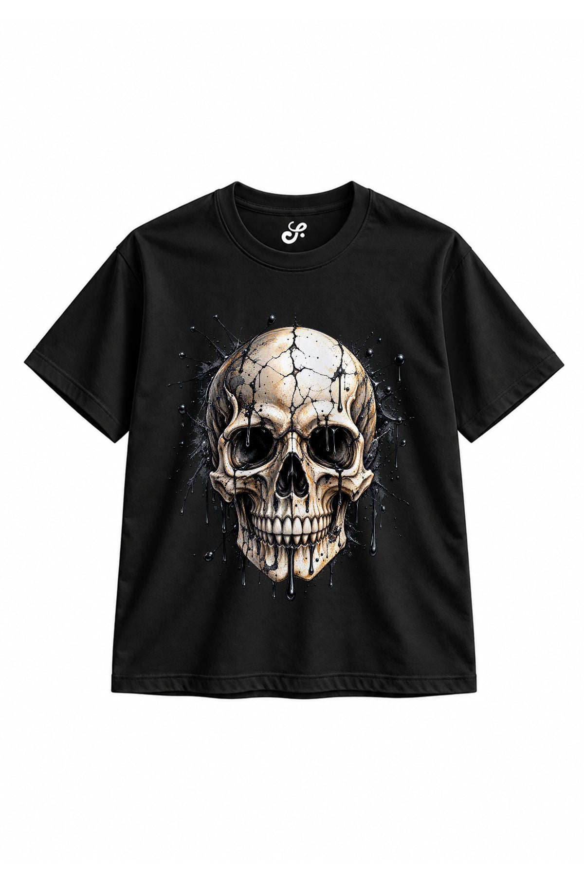 Cracked Skull Oversize Tişört